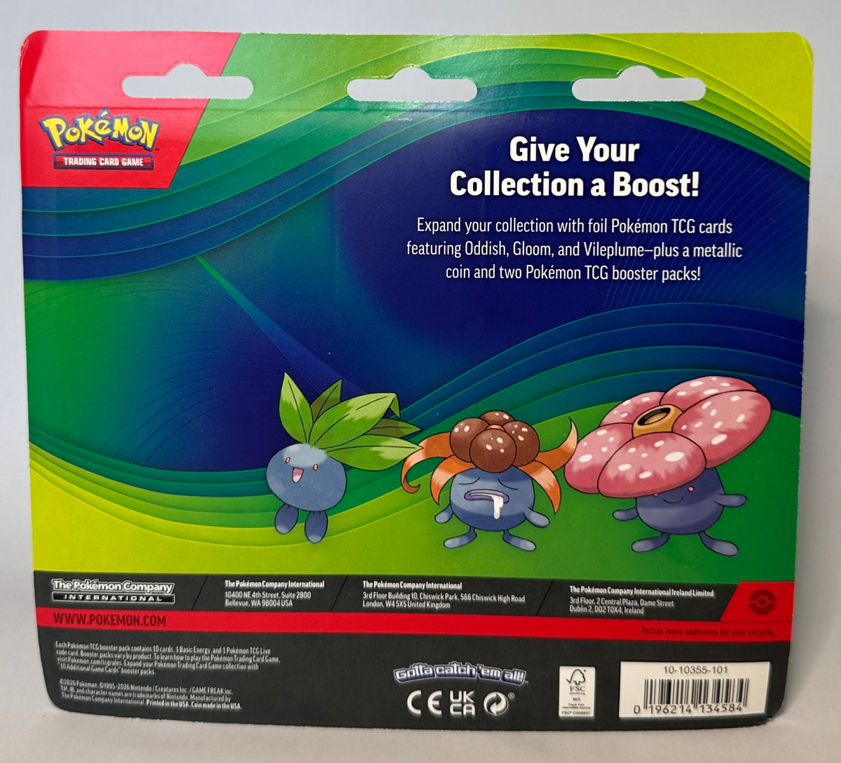 Oddish, Gloom, and Vileplume Pokemon TCG 2-Pack Blister Pack