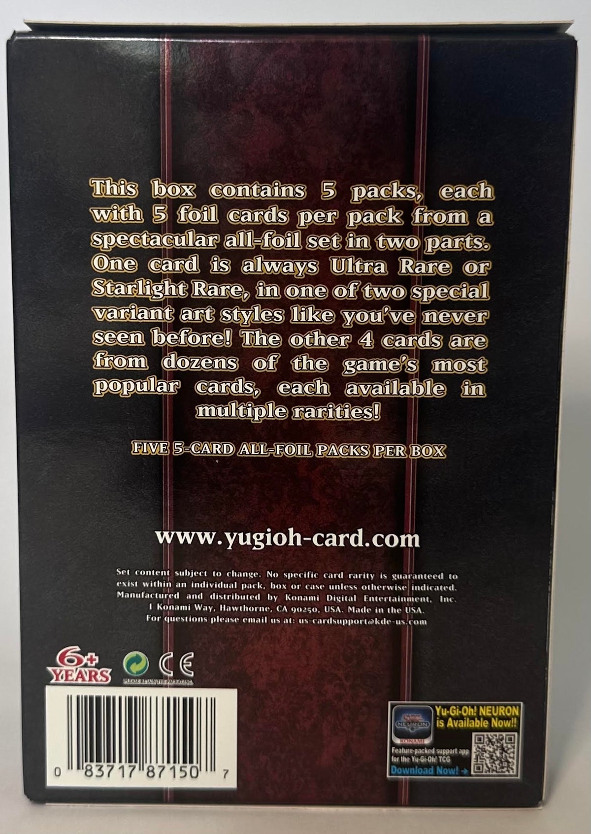 Yu-Gi-OH Rarity Collection Box